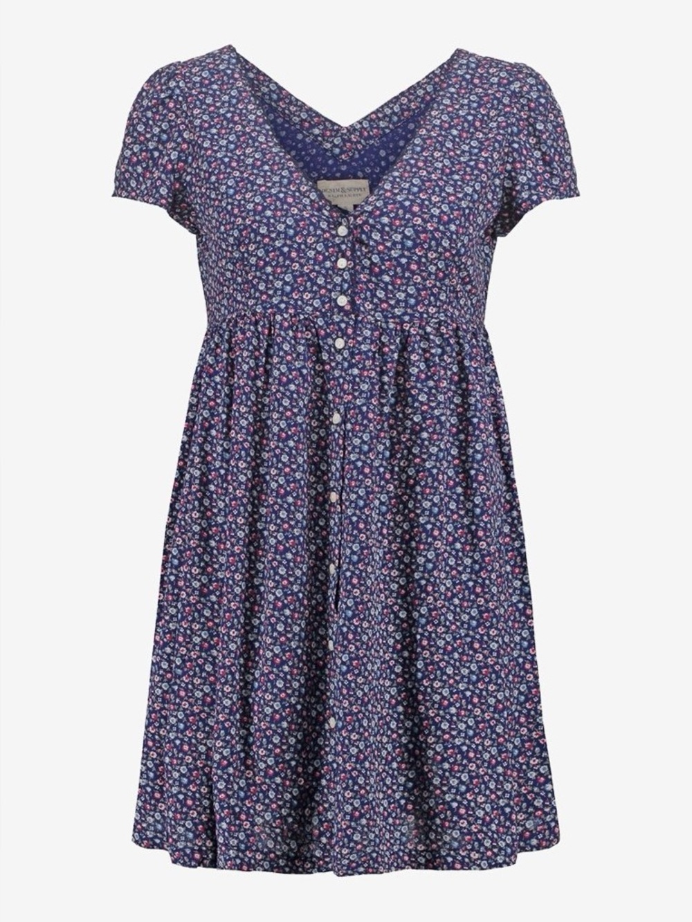 Denim & Supply Ralph Lauren Navy Floral Button-Front Mini Dress - Picture 5 of 6